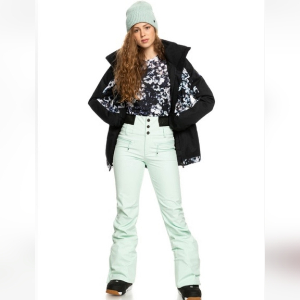 Roxy Rising High Shell Snow Pants in Fair Aqua Women’s Pants NWT